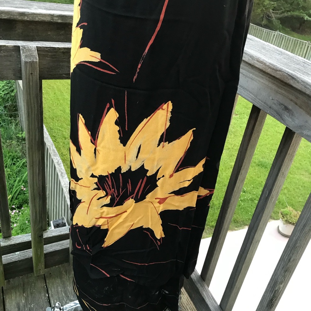 Dress big sunflower 80’s rayon - Picture 6 of 8